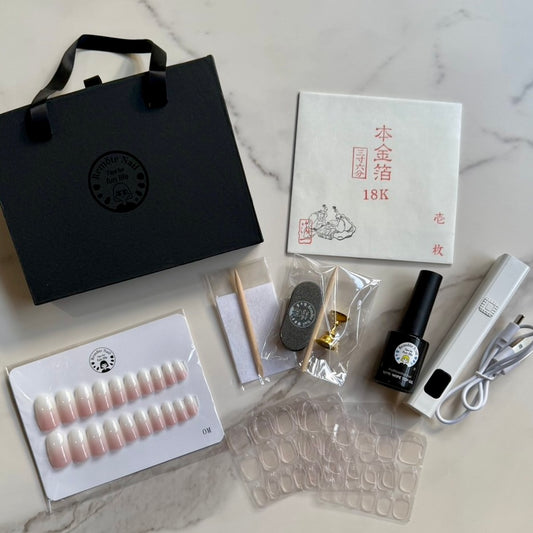 金継ぎ風ネイルアートセルフキット　-Kintsugi Gel Nail Press On DIY Art kit-